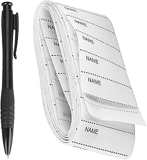 Iron on Name Labels Tags for Clothes, 200 Pcs Washable Name Tapes Tag Personalised Label Stickers Sew on for School Uniform Kids