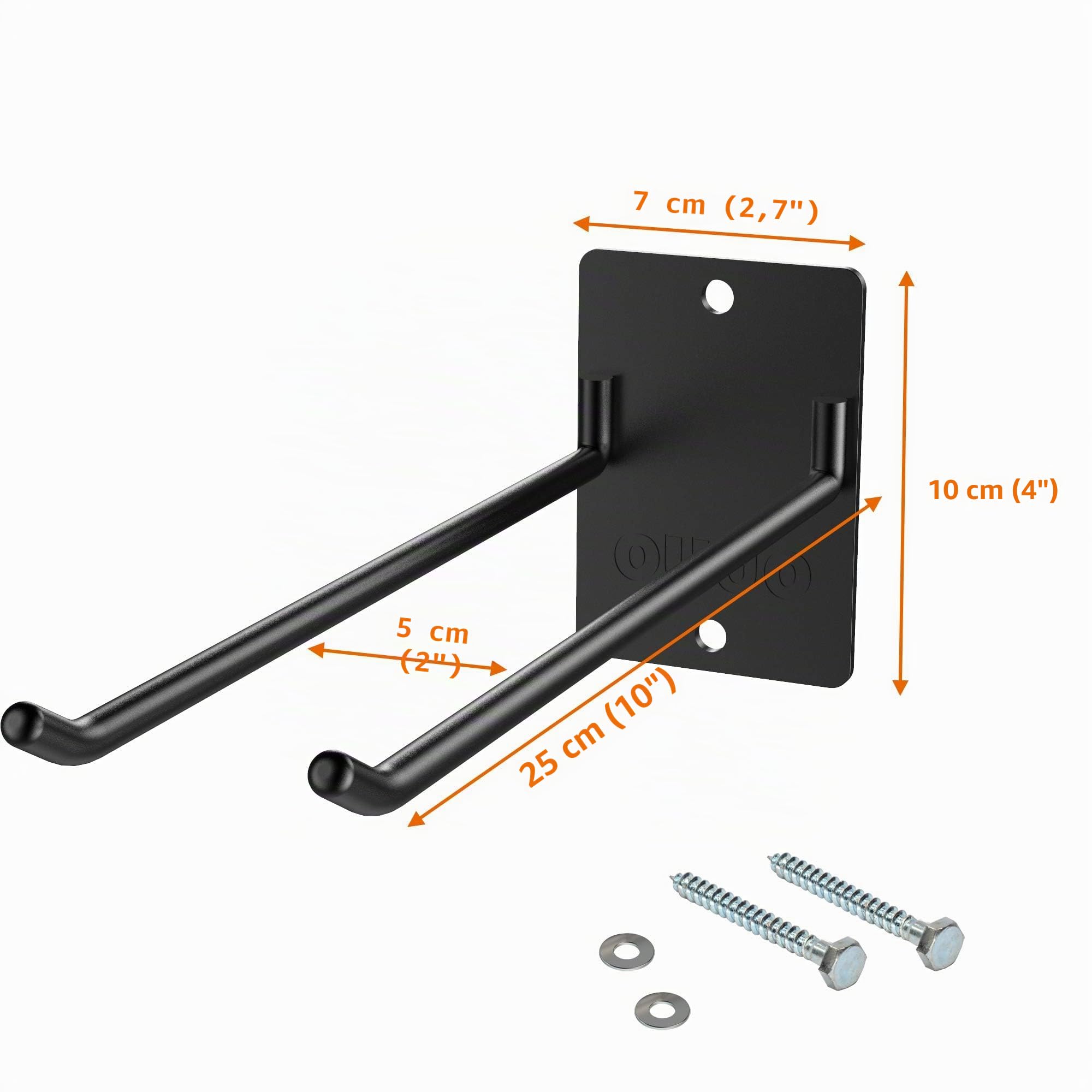 Lot de 4 rangements de garage pour l'organisation d’outils, en acier massif robuste, pour pelle, râteau, balai, cour, garage