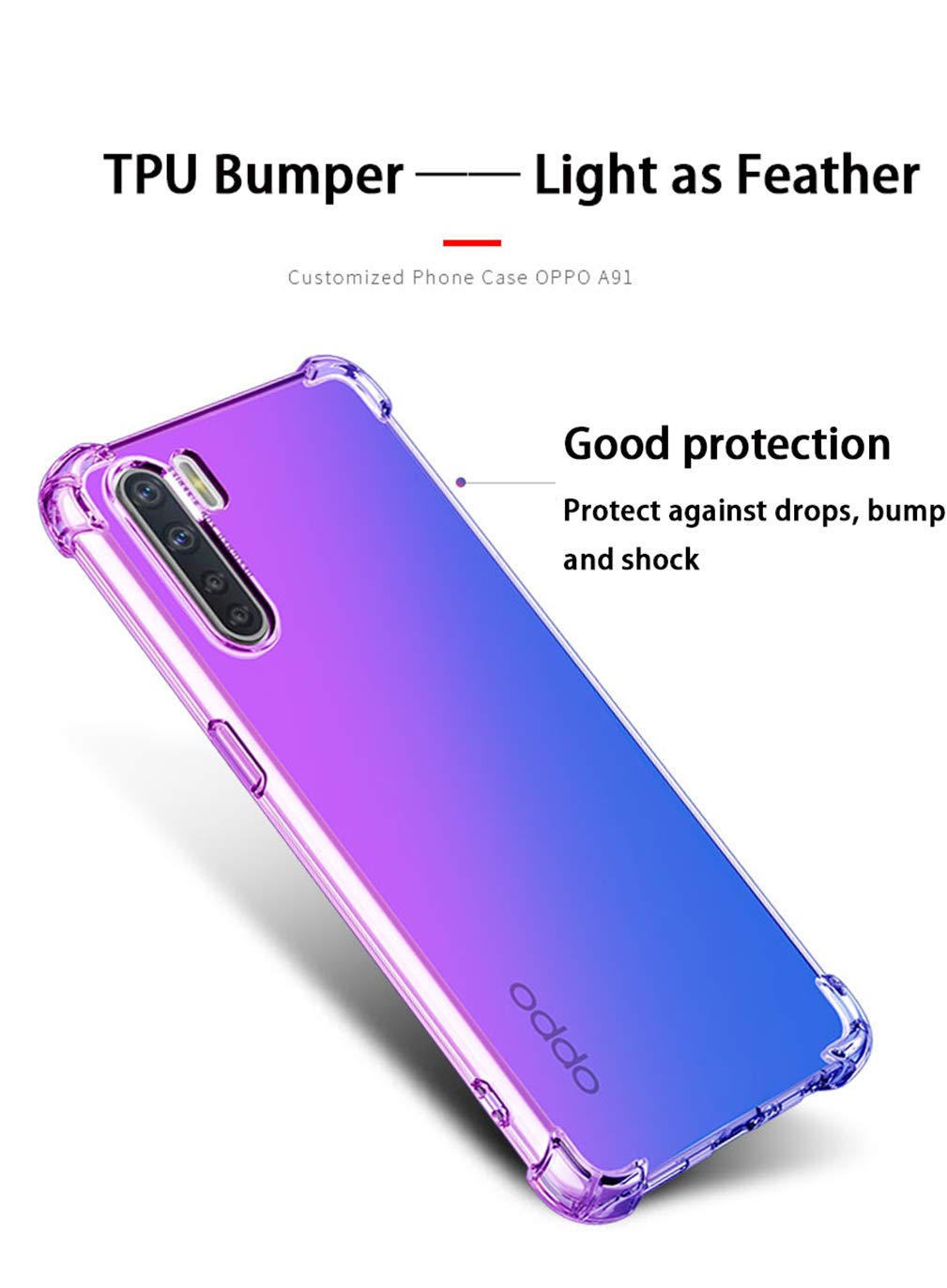 Per Oppo A91 Custodia OPPOA91 Candy Custodia morbida in silicone per