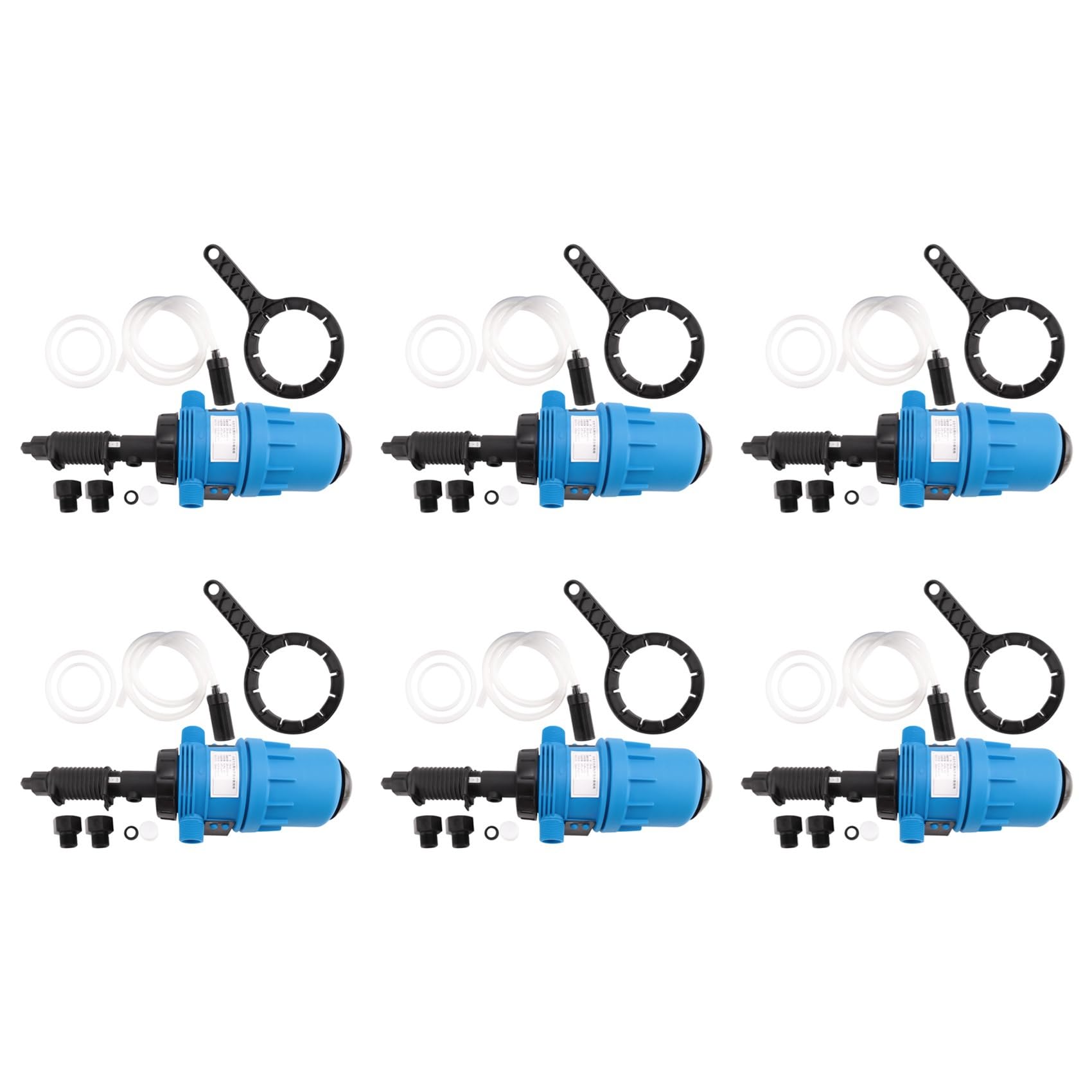 Jnchdghwa Blue 6X Water Powered Dosing Pump Mix Chemical Injector Proportioning Dispenser Liquid Mixer Livestock