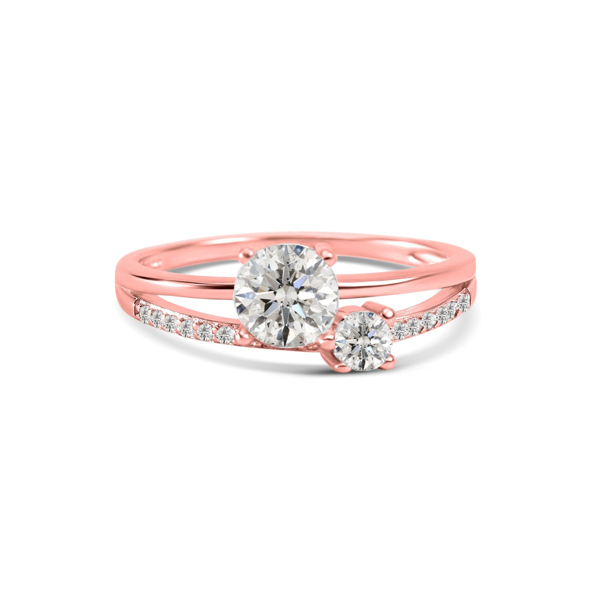 KATARIA JEWELLERS, RATLAM | 92.5% Pure Sterling Silver Designer Ring with Studded Artificial Diamonds | For Women and Girls (Ring Size :13 - Rose Gold Colour) (B0D4QJXD2F) Amazon Price History, Amazon Price Tracker