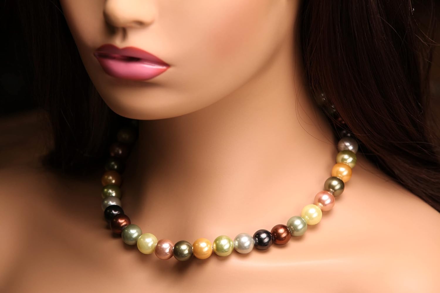 12mm Multi Color South Seashell Pearl Necklace with Magnetic Clasp 16-38" choice, Bridal,Evening wear, party, Elegant gift
