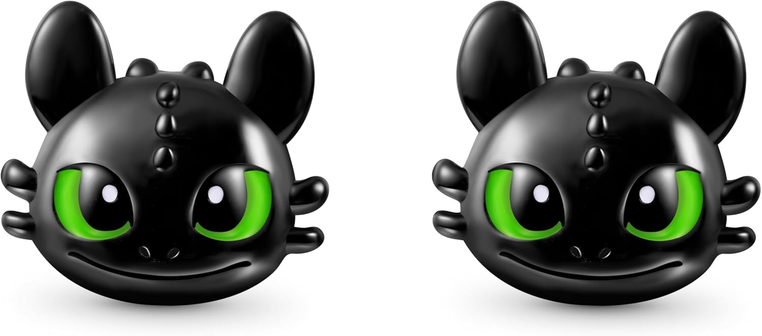 Gnoce HYYTD How To Train Your Dragon Cool Toothless Black Dragon Stud Earrings for Her, S925 Sterling Silver Stud Earrings for Women Wife, Valentine‘s Day, Mother’s Day Jewelry