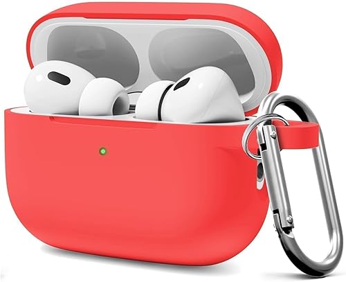 Vista 258 de Funda compatible con AirPods de tercera generación, accesorios de protección de silicona con llavero y kit de limpiador para mujeres y hombres, LED