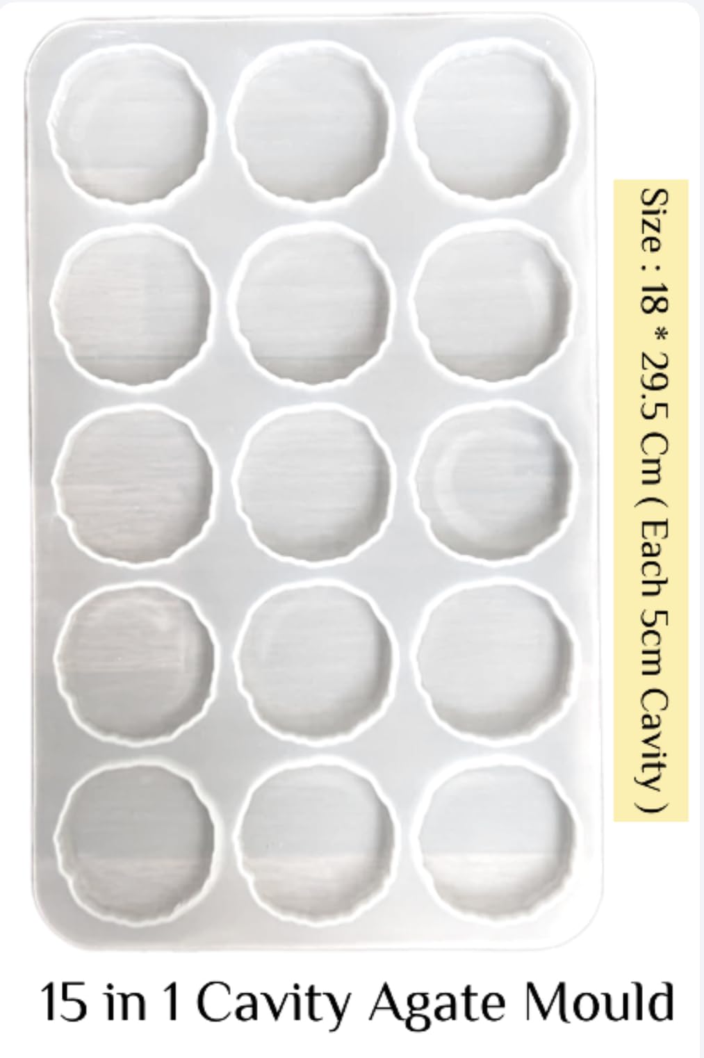 15-in-1 Agate Silicone Mold for Resin Art – Create Unique Car Dashboard Accessories, Pop Sockets, Keychains & More – Soft, Reusable, Made in India - Image 7 thumbnail