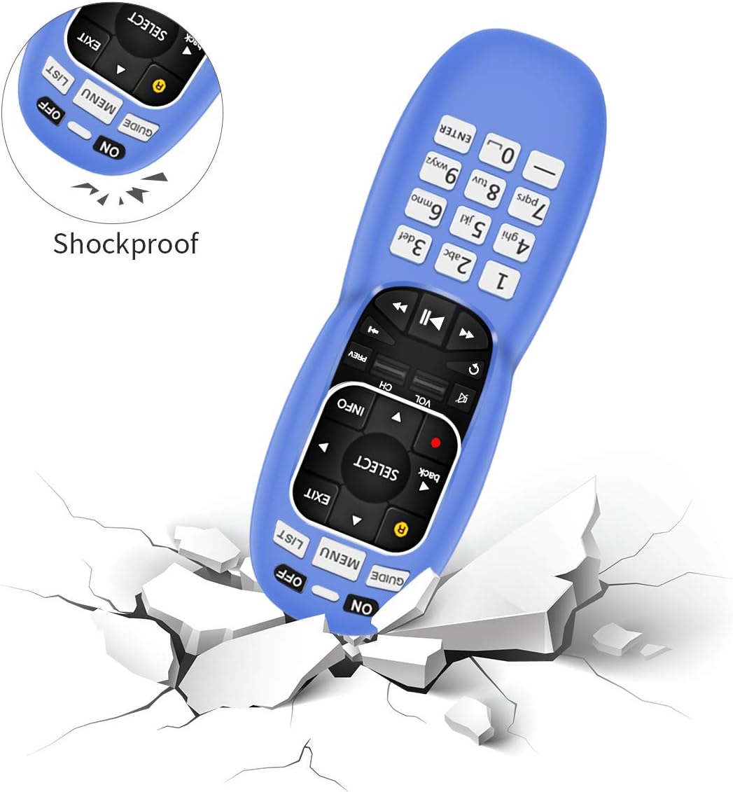 [2 PCS] Protective Case for DirecTV Remote, Silicone Cover Lightweight Anti Slip Shockproof Remote Control Skin Sleeve Replacement for DirecTV RC73 RC70 RC70H RC71 RC71H RC72 RC73B - with Lanyard