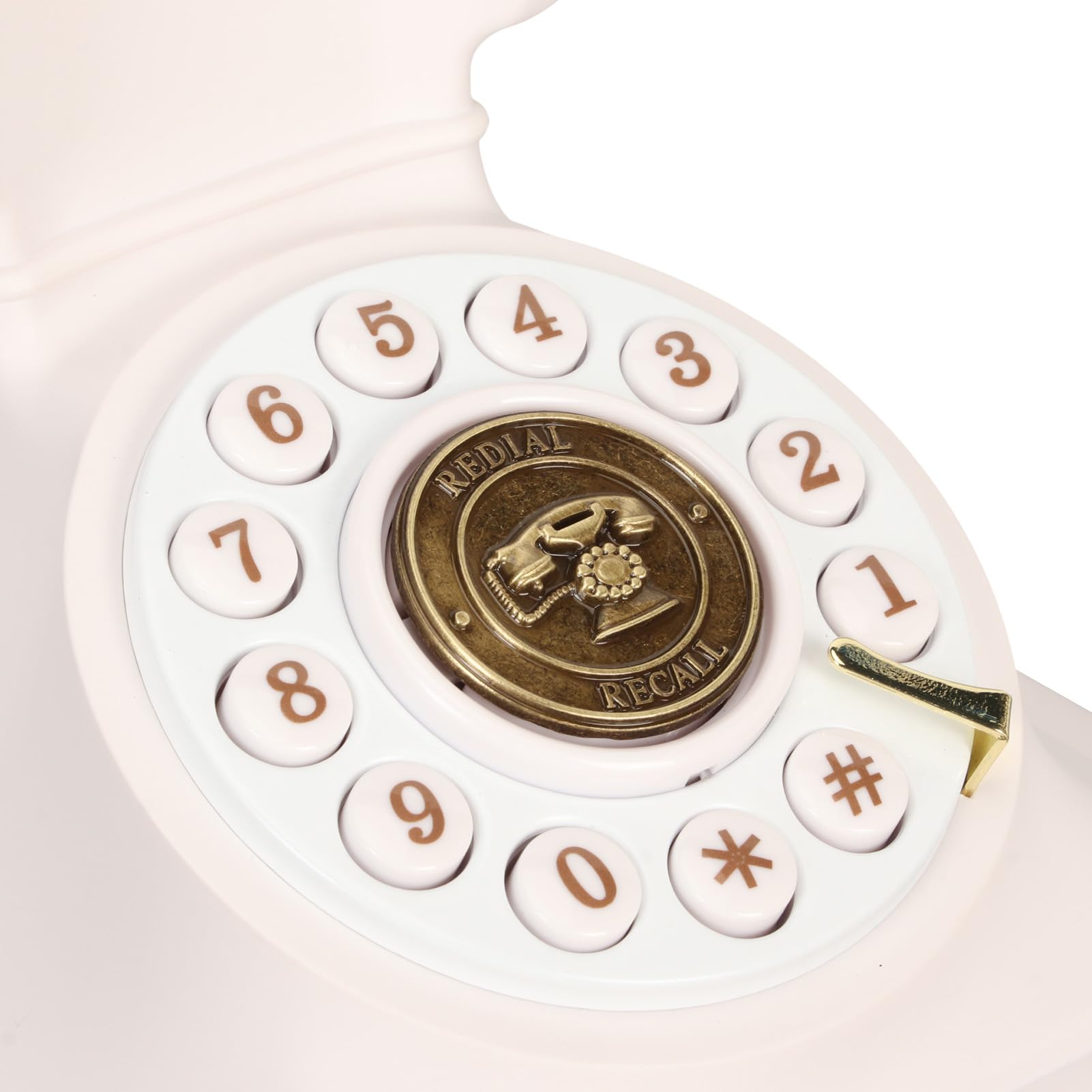 Retro-Festnetztelefon, Altmodisches Vintage-Telefon mit Großer Taste, Antikes Retro-Festnetztelefon für Heimdekoration, Büro