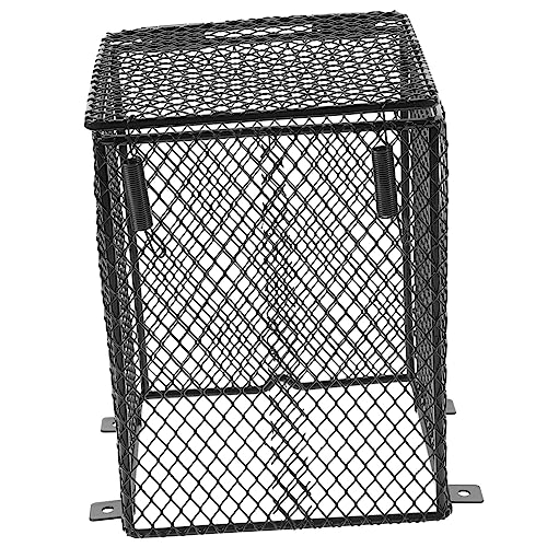 Hohopeti Bird Cage Heat Lamp Cover Mesh Shade for Reptiles Turtles and Birds Easy to Install and Protects Lights from Burns for Pets and Climbing Tanks