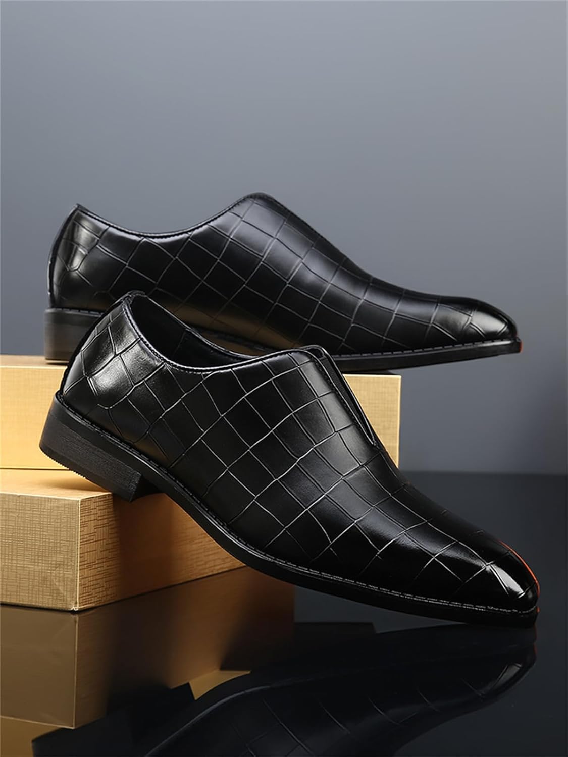 Men's Retro Dress Slip-on Loafers Business Casual Formal Leather Shoes for Men - Image 5