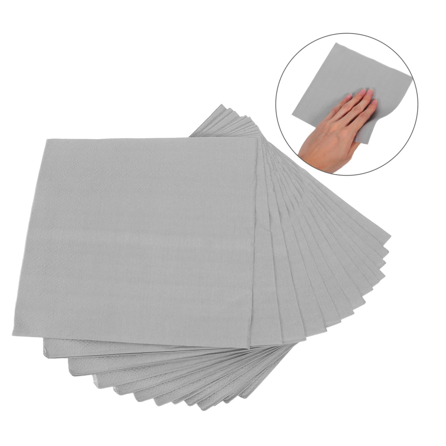 PRETYZOOM 300 Piezas Servilletas De Fiesta Servillillas De Fiesta Nupcial Servilletas Del Dia De San Valentin Servilleras De Bares De Restaurantes Gris Oscuro Papel