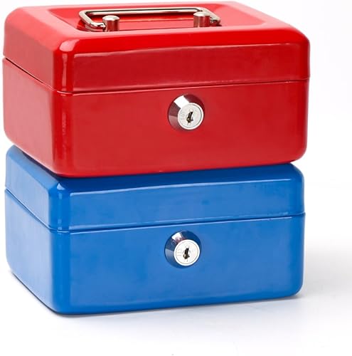 Miniatura 9 de Decaller - Caja de dinero con ranura para niños, caja de dinero pequeña con bandeja para dinero y cerradura de llave, 6 15 pulgadas x 5 pulgadas x 3