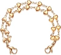 Vista 10 de LinnaLove Pulsera de alerta médica intercambiable de acero inoxidable con eslabones de corazón