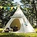 Lavievert Children Playhouse Huge Indian Canvas Teepee Kids Play House with Two Windows - Comes with A Canvas Carry Bag