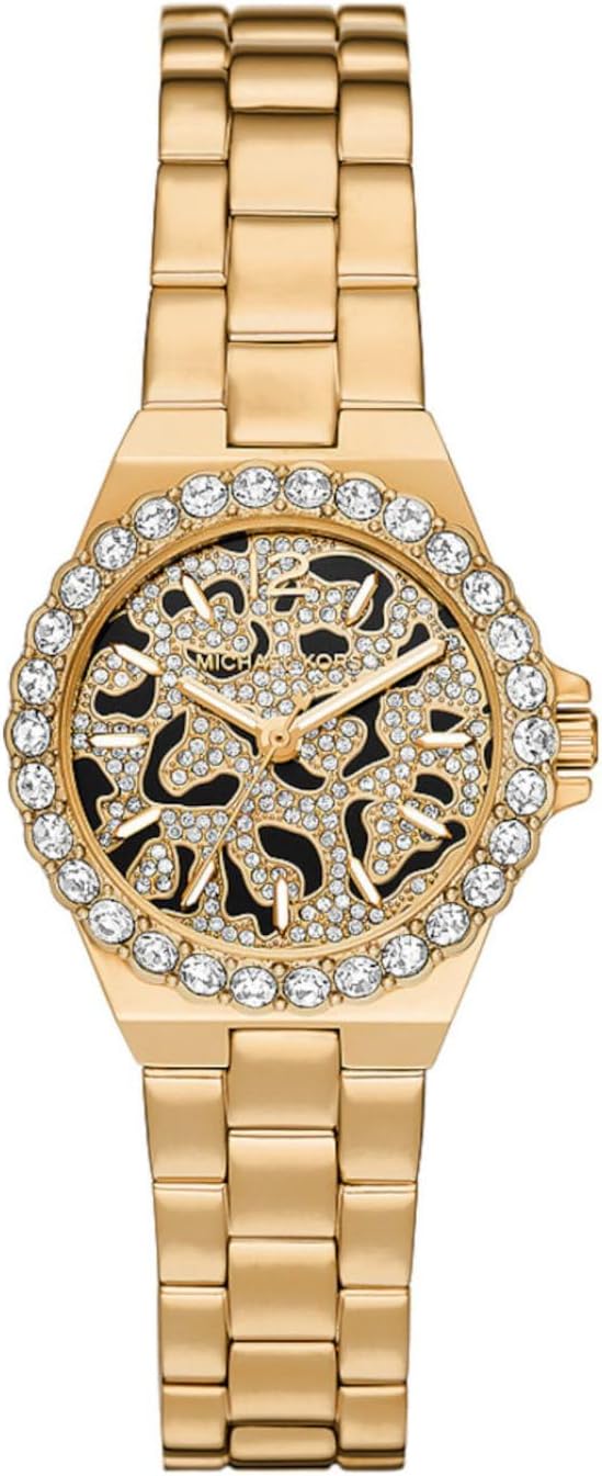 Lennox Watch for Women, Gold Tone Quartz Three Hand Movement with Stainless Steel Strap