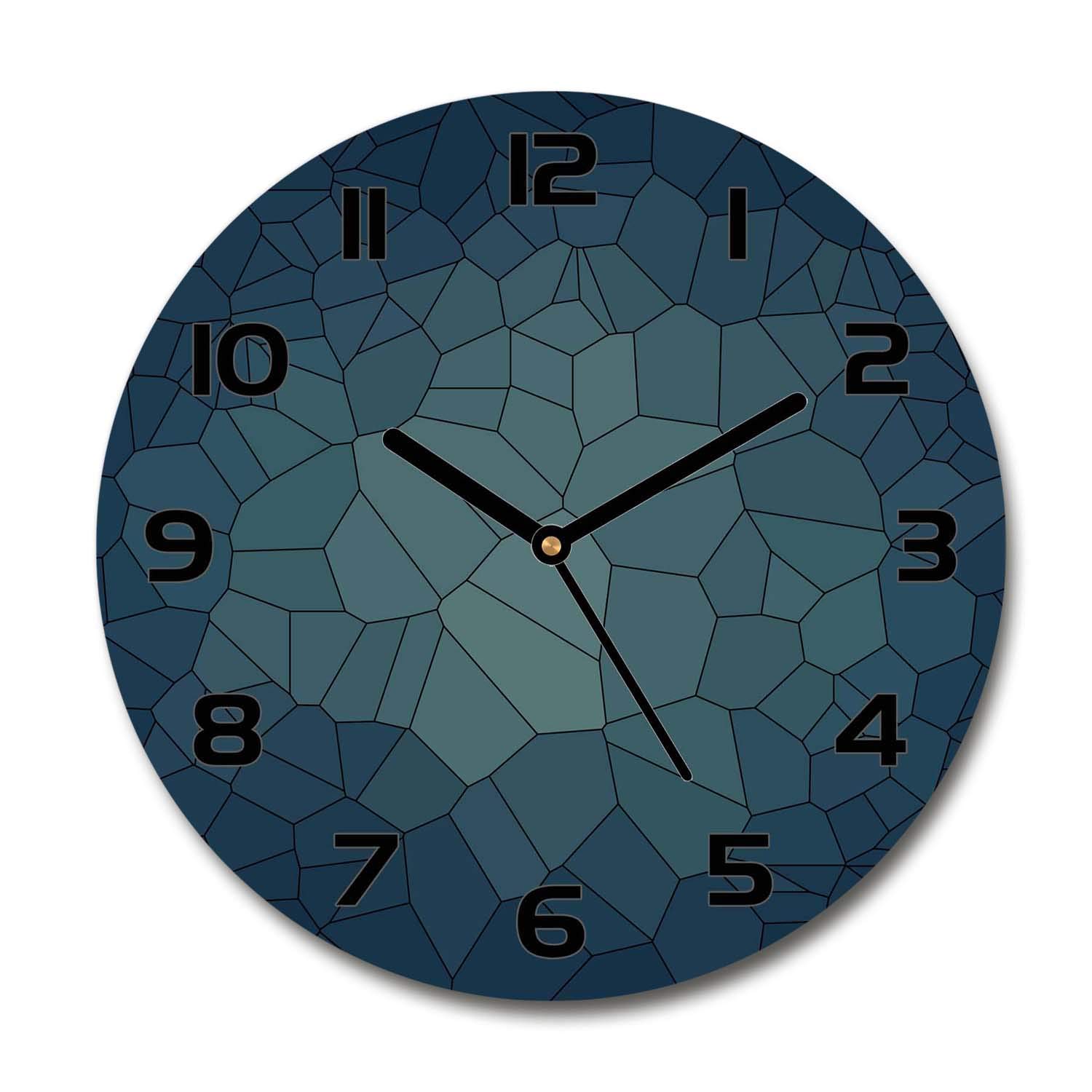 Horloge en verre de sécurité Tulup 60x60cm avec impression haute définition
