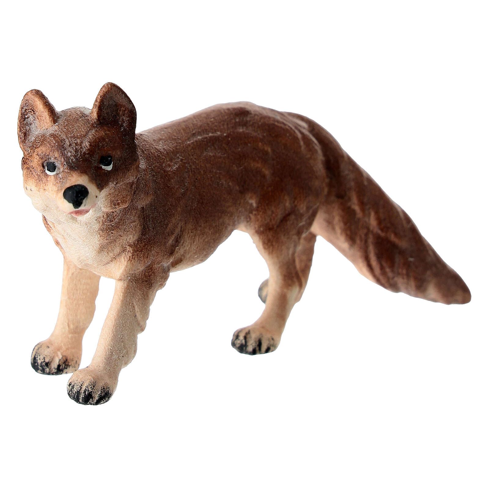 Holyart Painted Wood Fox 12 cm Nativity Scene Heimatland Val Gardena