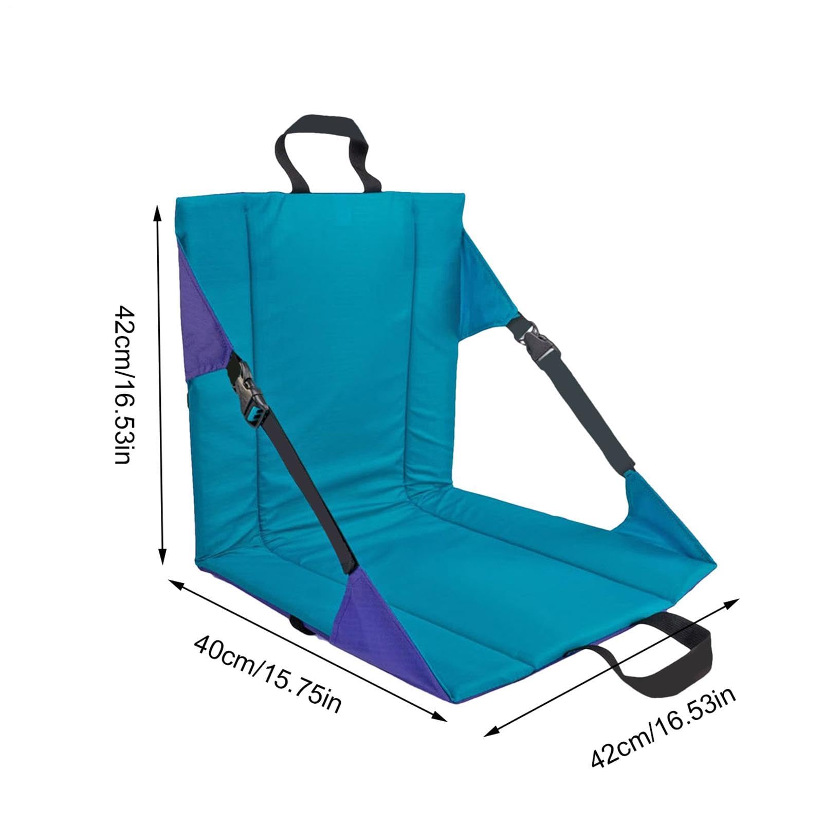 Chaise De Camping Pliante D'extérieur Avec Coussin De Siège Épais – Chaise De Plage Portable Résistante Aux Taches Et À L'humidité | Siège À Dossier Confortable Pour Les Concerts Et Les Voyages (1 Piè