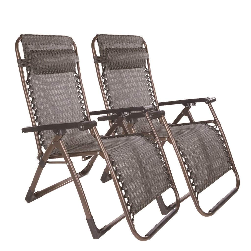 Chaise Longue Jardin Pliante Lot de 2 Lits de Soleil pour Terrasse et Camping