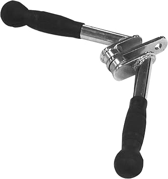 Body-Solid Tools Pro-Grip V-Bar for Home Gym, Ideal for Biceps and Triceps Exercises, Cable Machine Attachment with Rubber Handle Grips, Gym for Strength Training, Silver/Black Black