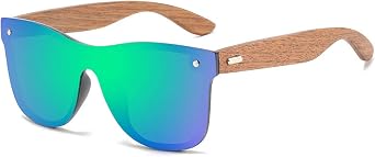 willochra Polarized Wood Mirror Lens Sun Glasses for Women men drive Colorful Shades Handmade Bamboo wood sunglasses