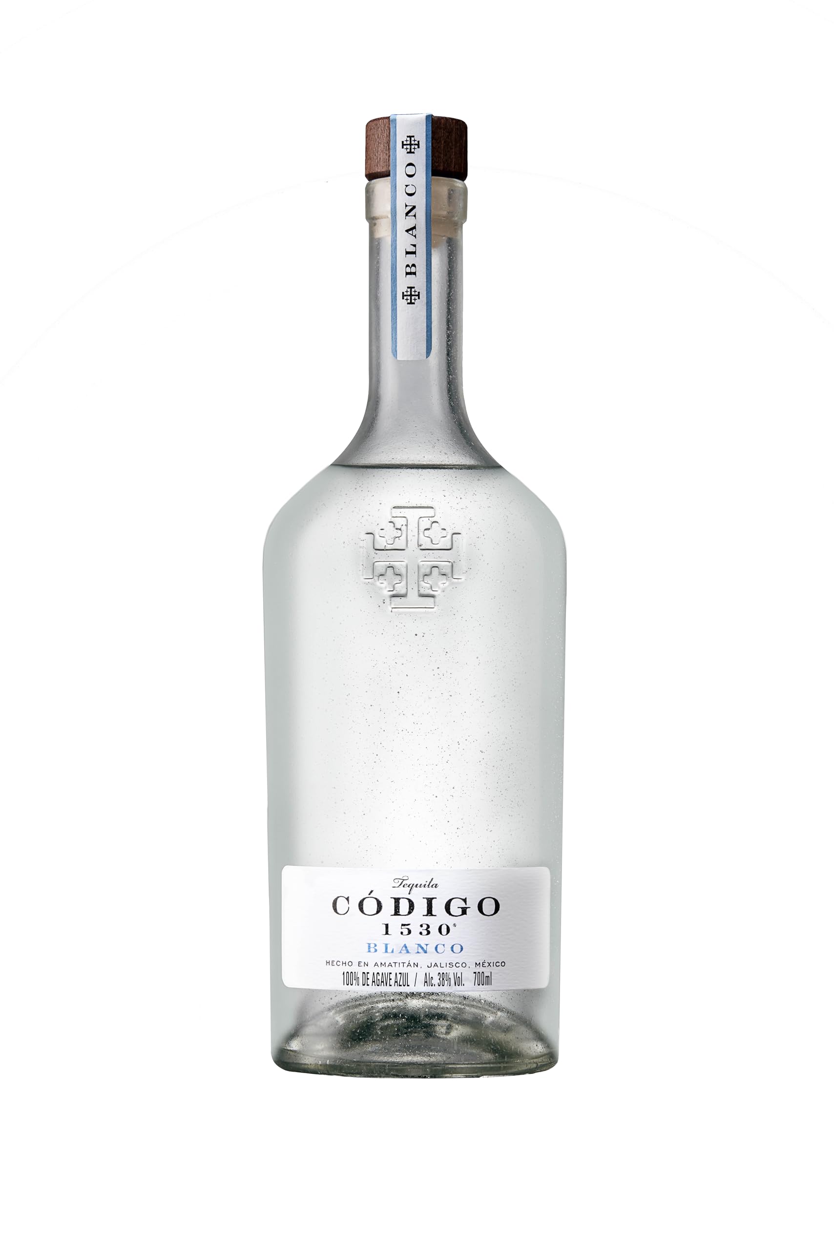 CODIGO 1530 Blanco Tequila, silberner Tequila mit würzigen Aromen der Agave, minzig-pfeffriges Bouquet, für gemütliche Abende, 38 Prozent Vol., 1 x 0,7 l