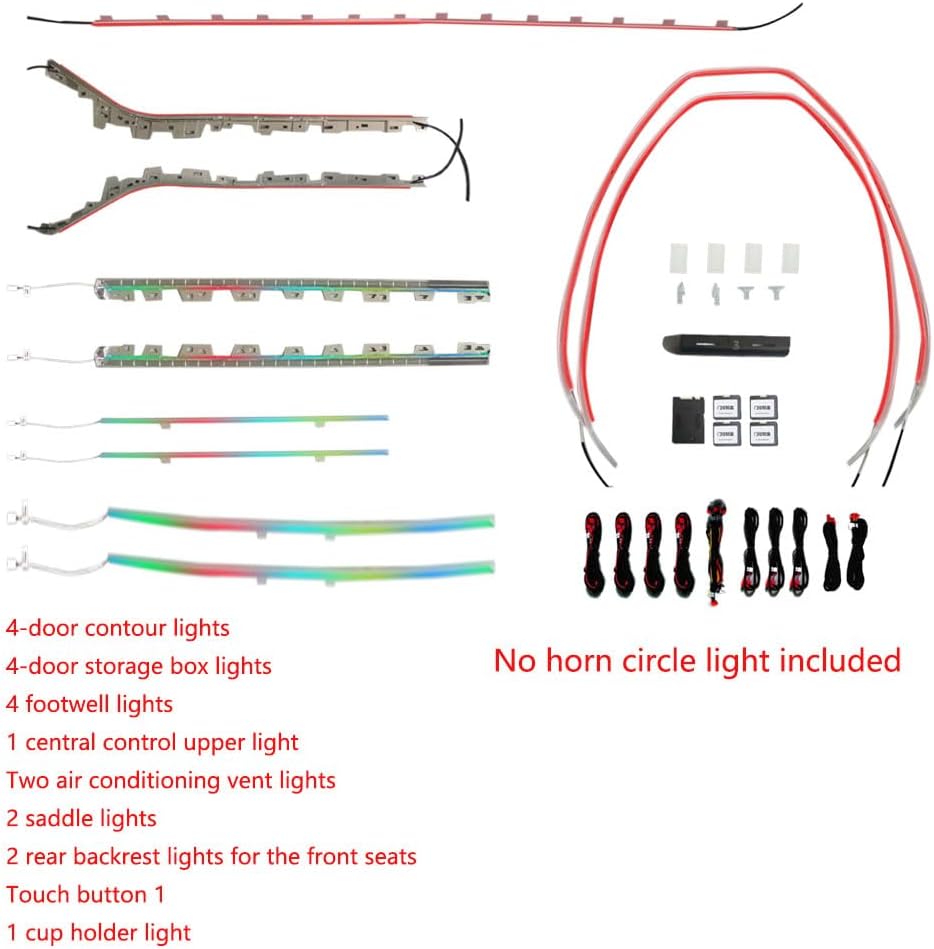 256 Color Fit for 19-20 Model3 Gradient Active Ambient Lighting Atmosphere Light