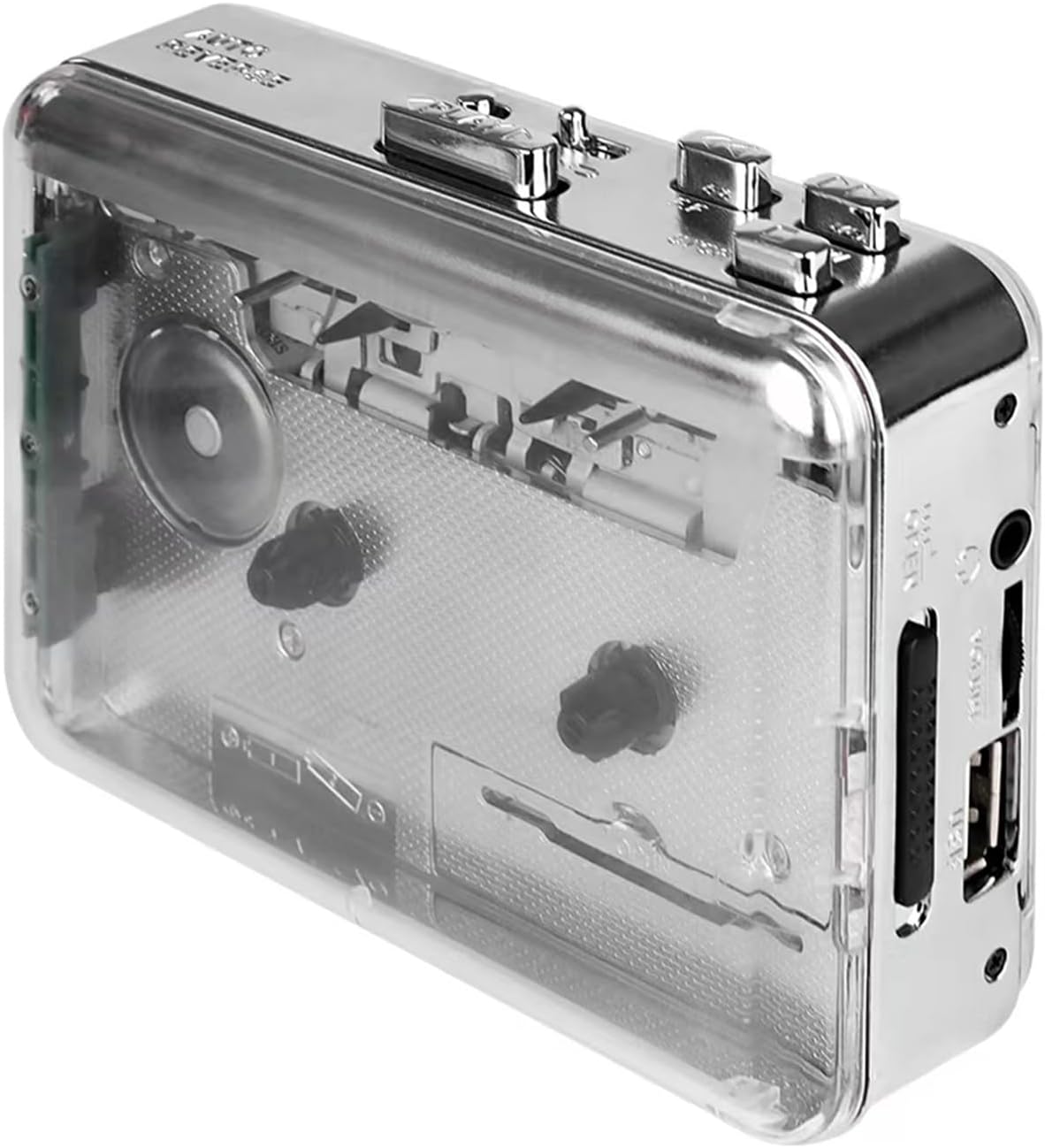 Cassettes to Digital Sounds Converter USB Flashing Drive Storage Build in Speakers Real Time Playbacks Not Computer for Music Portable Tape to Digital Converter