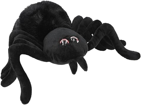 Depesche 13902 Adventure World - Plush spider in black, with glitter eyes, height approx. 20 cm