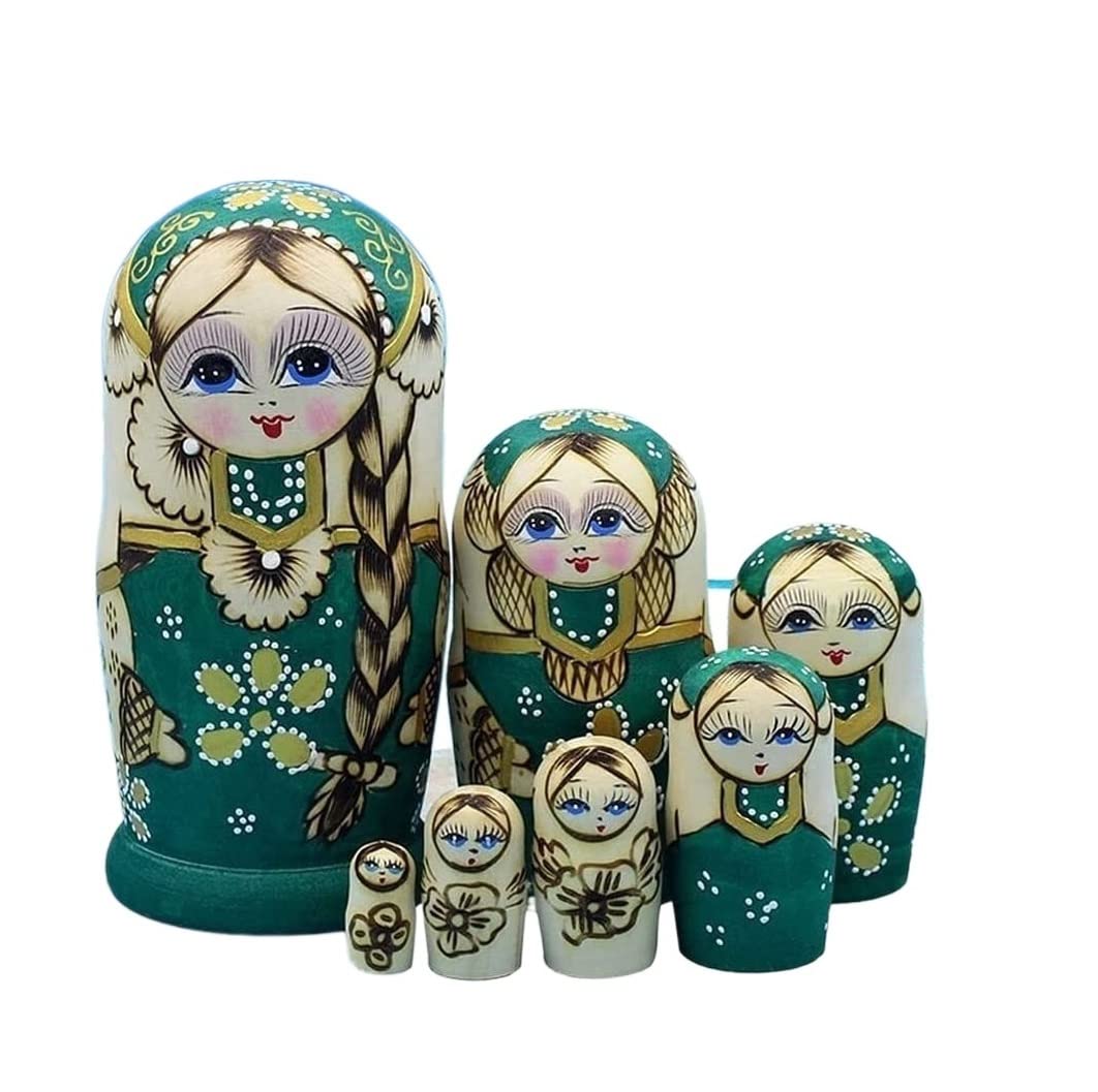 Matrioska 7 Pezzi Bambole Russe Di Nidificazione In Legno Matrioska Decorazioni Per La Casa Ornamenti Regalo Artigianale Giocattolo Impilabile