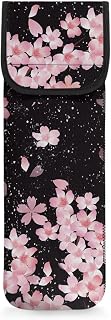 Cherry Blossom Print Flat Iron Travel Case Portable Curling Iron Case Heat Resistant Travel Bag Hair Straightener Curler Storage Bag Travel Hair Accessories Organizer