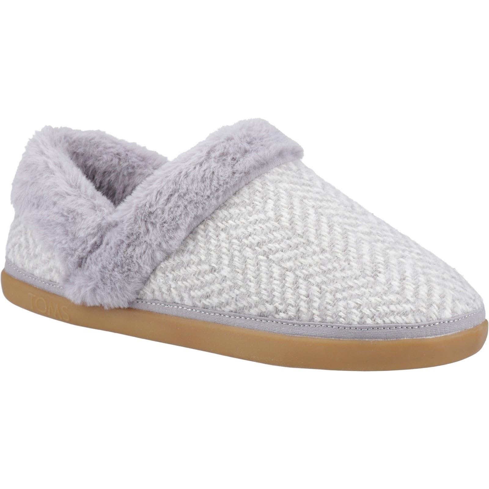 TOMS Ciabatta Oslo da donna, Drizzle Grey Cozy Herringbone, 39, Drizzle Grey Cozy Herringbone, 39 EU