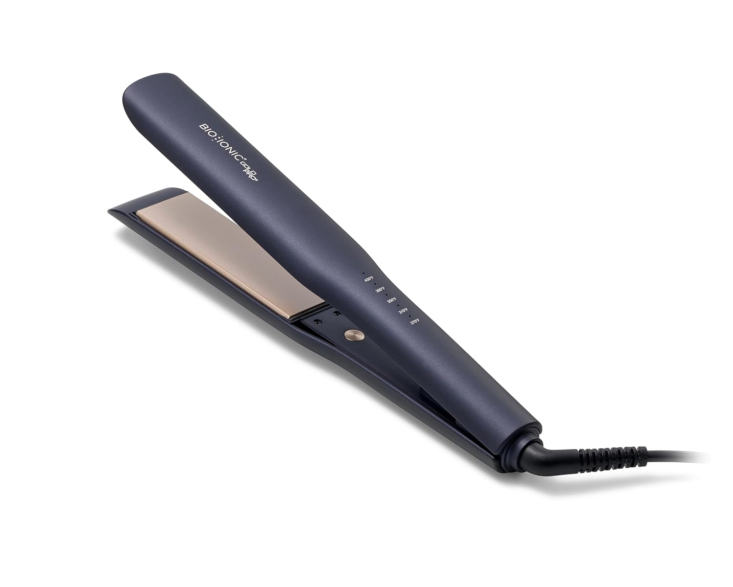 Bio Ionic GoldPro Hair Straightener, Blue: Moisturizing Heat, 24K Gold MX, 40% Longer Plates, 1" & 1.5" for Sleek Styles & Curls