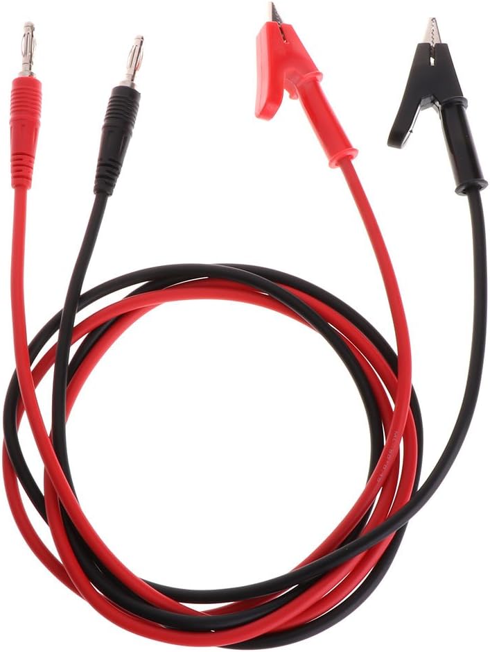 Kangnice Test Wire Probe Lead 4mm Silicone Banana Plug To Crocodile Alligator Clip Probe