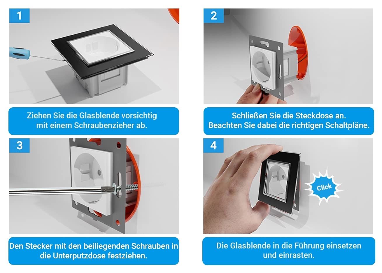 Livolo - Termostato digital táctil con sensor de suelo, sensor de temperatura para suelo y calefacción eléctrica con servomotores dorados, incluye marco de cristal
