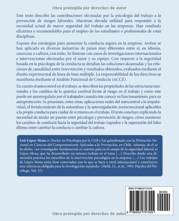 Miniatura 2 de Conducta y seguridad en el trabajo Estrategias para aumentar el comportamiento seguro en la empresa (Spanish Edition)