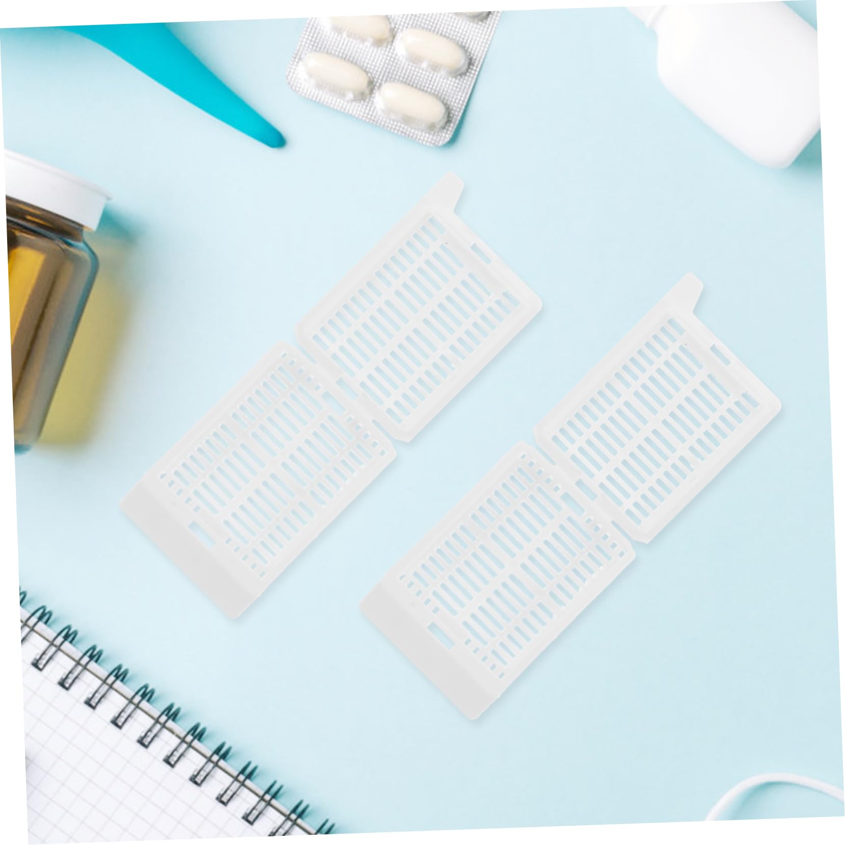 PartyKindom Scientific Cassette Set 200 Pcs Tissue Embedding Cassette Square Hole Cover Lids Histology Supply - Image 7