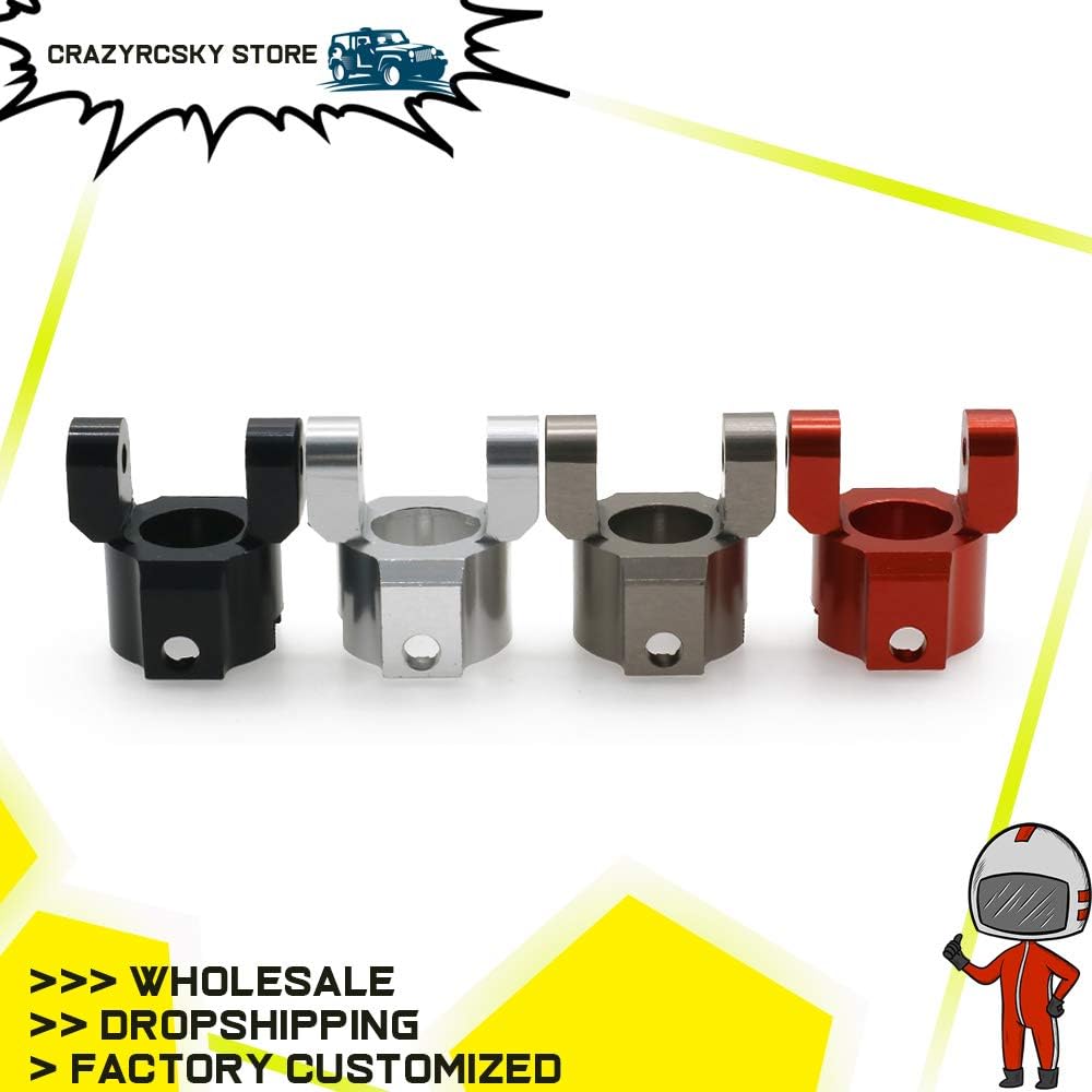 Parts & Accessories 2Pcs Alloy Front C Hub Carrier Axle Housing End Set for Rc Hobby Model Car 1:10 Hpi Venture Fj Cruiser Crawler - (Color: Red, CN)