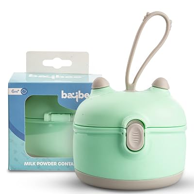 BAYBEE Plastic Portable Baby Formula Dispenser,Travel Milk Powder Formula Container With Scoop,Scrapers,Seal&Handle|Kids
