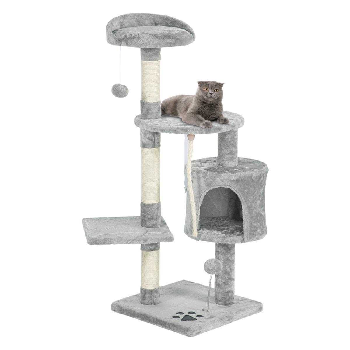 MELLCOM Cat Tree Cat Tower for Indoor Cats Clearance, 44" Multi-Level Cat Condo with Cat Scratching