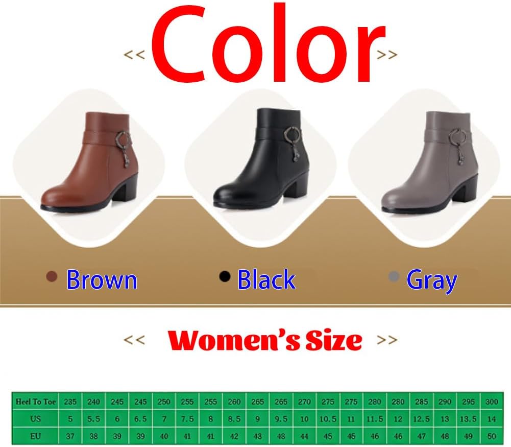 Women’s Low Heel Ankle Boots with Rhinestone Pendant Decorations - Chunky Block Heel Booties for Wide Feet, Comfortable Dressy Short Boots, Fashion Platform Boots Sparkling Accents for Casual & Office