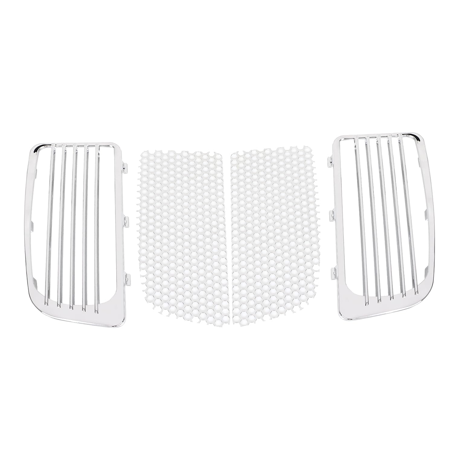 Moto Grilles de radiateur chromées Cache carénage inférieur Compatible Avec Harley Ultra Limited FLHTK 2014-2023 Road Glide Ultra FLTRU 2016-2023 Tri Glide Ultra FLHTCUTG 2014-2019.