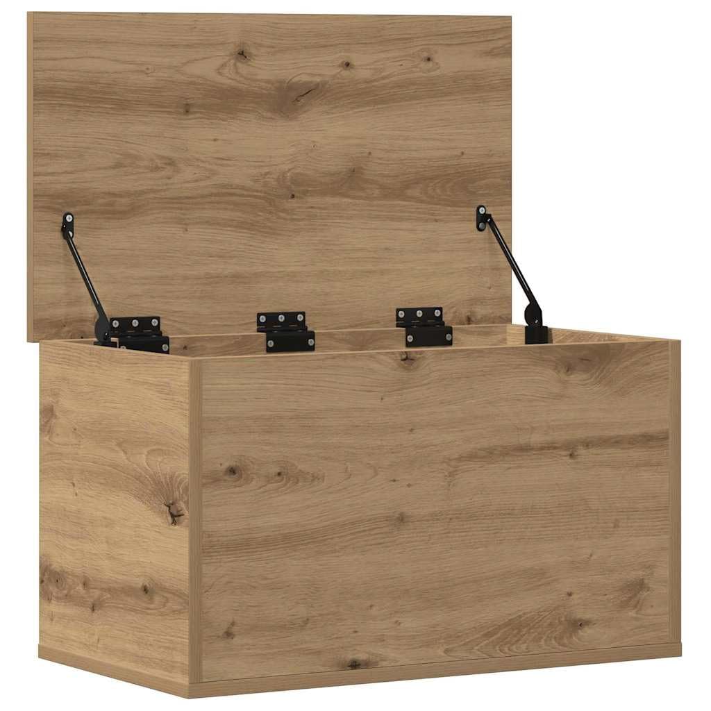 vidaXL Caja de Almacenamiento Roble Artesanal 60 x 35 x 35 cm, Caja de Almacenamiento Moderna, Organizador Rectangular, Solución sin Desorden, Espacio Ample, Diseño Compacto