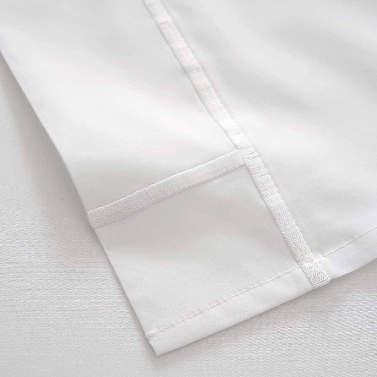 Yves Delorme Athena Blanc (White) Flat Sheet | 500 Thread Count, Cotton | Luxury Bedding from France