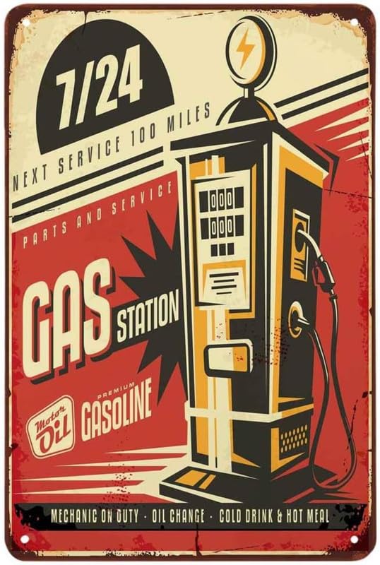 Vintage-Blechschild „Garagenschild“ – 30,5x20,3 Cm, Retro-Wanddekoration Für Garage, Werkstatt Oder Männerhöhle