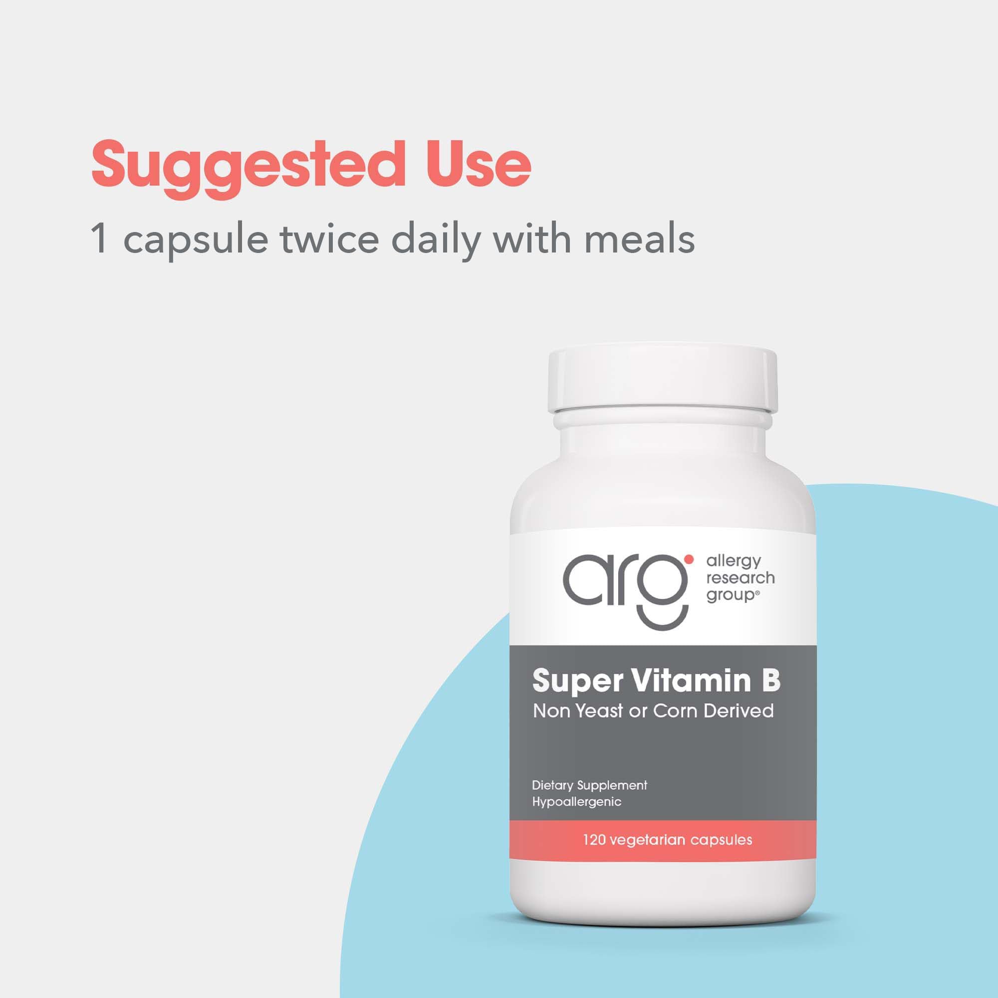 Allergy Research Group ARG Super Vitamin B Complete B Complex, 120 Capsules — Amazon image 6