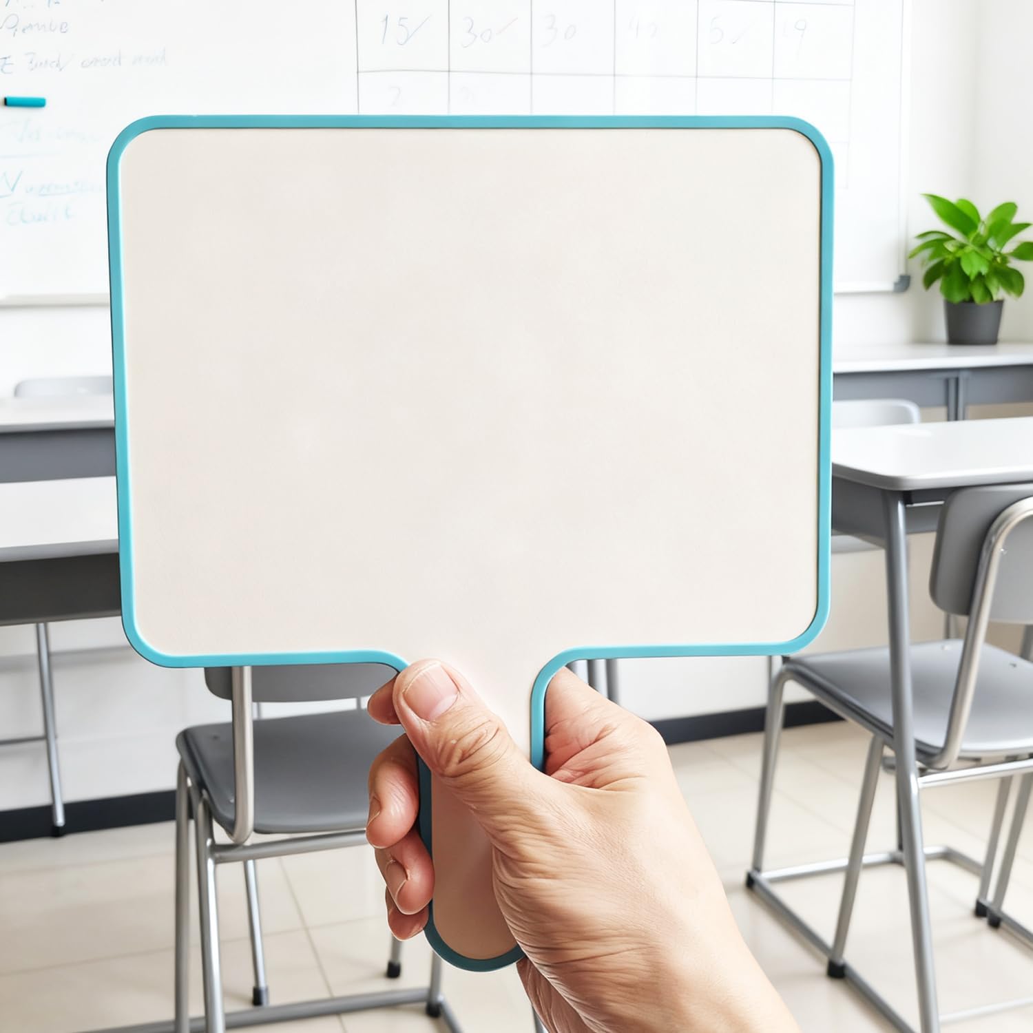 8 Sets Small Dry Erase Boards 8" x10'' Mini Dry Erase Paddles with Handle Double Sided Whiteboard Bulk with Markers and Erasers for Home Classroom and Office Writing Board