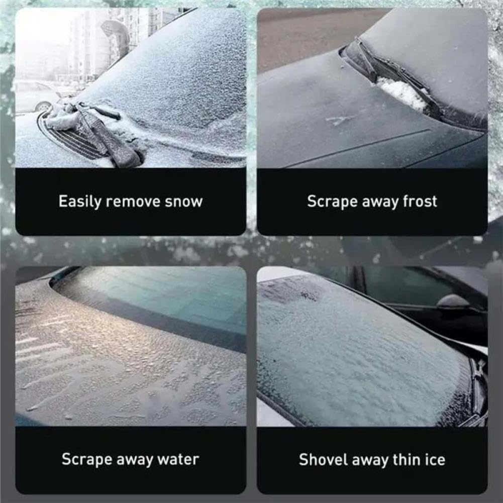 Cepillo de Vidrio TPU para Nieve, Herramienta Pala, raspador de Hielo para Coche, Parabrisas, Pala para Quitar la Nieve, rompehielos, removedor de Nieve, Limpieza