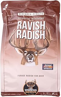Whitetail Institute Ravish Radish Deer Food Plot Seed, High Production Annual Forage Radish Seed Varieties to Attract and Hold Deer Throughout Fall and Winter, 2.5 lbs (.25 Acre)