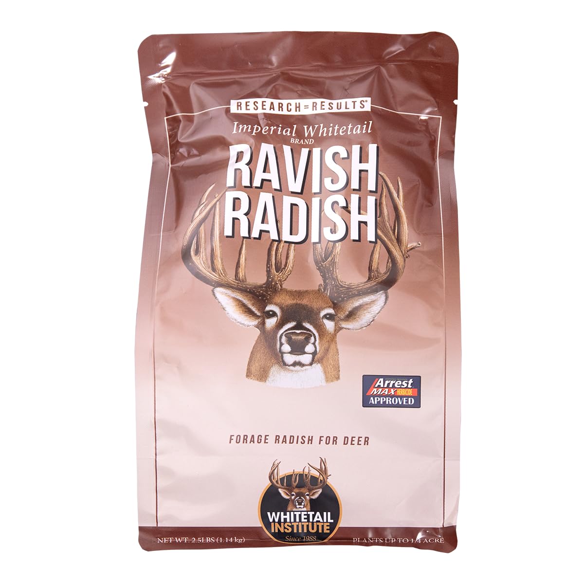 Whitetail Institute Ravish Radis Deer Graines de parcelle alimentaire annuelle à haute production pour attirer et retenir les cerfs tout au long de l'automne et de l'hiver, 1,1 kg (0,25 acre)