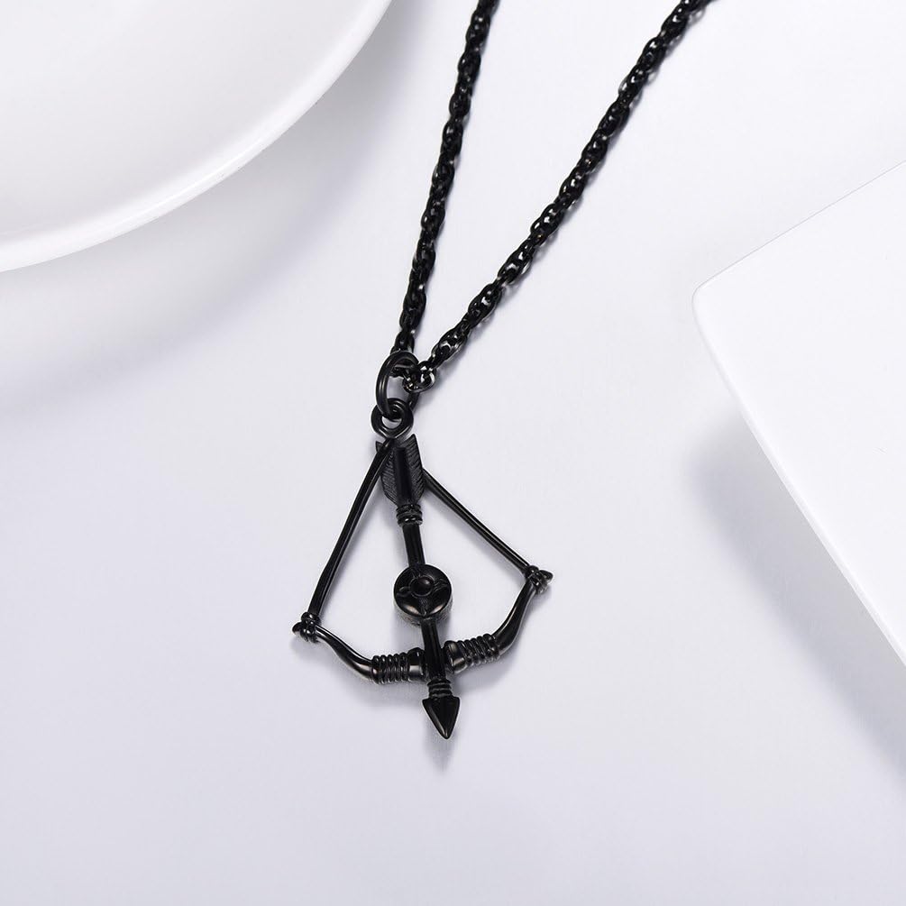 PROSTEEL Bow & Arrow Necklace,Sagittarius Necklace,Archery Necklace,Hunter Charm,Mens Womens Jewelry - Image 4